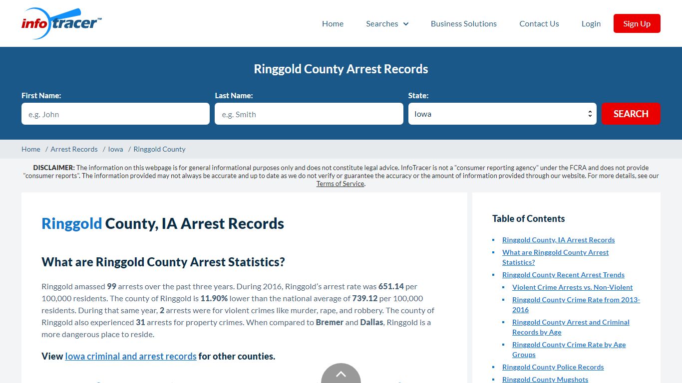 Ringgold County, IA Arrests, Mugshots & Jail Records - InfoTracer